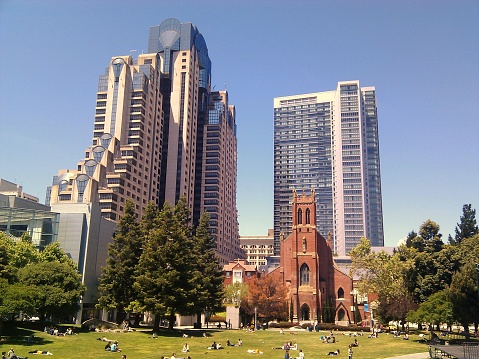 General view of the park close to the Moscone Convention Center