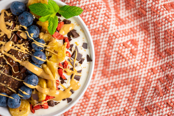 istock Chocolate Peanut Butter Porridge Bowl 1149878734