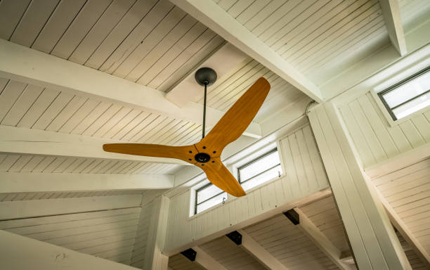 istock Tropical Florida Keys house interior fan and celing modern edit 1149880189