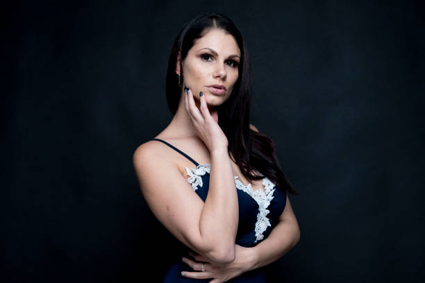 istock Beautiful woman wearing night gown 1149886821