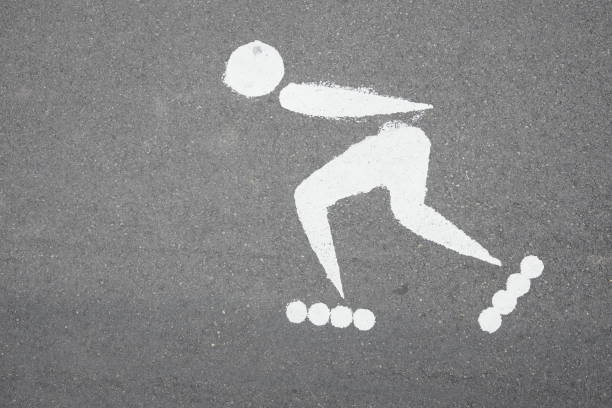 istock symbol of roller skating on the asphalt 1149888164