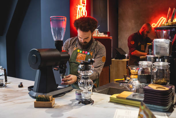 istock Professional craftsman preparing his equipment to make some coffee 1149890806