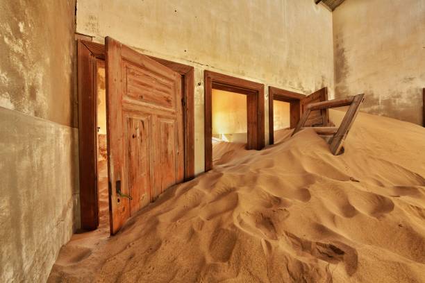 Kolmanskop An abandoned ghosttown in Namibia. A town for diamond miners. kolmanskop namibia stock pictures, royalty-free photos & images