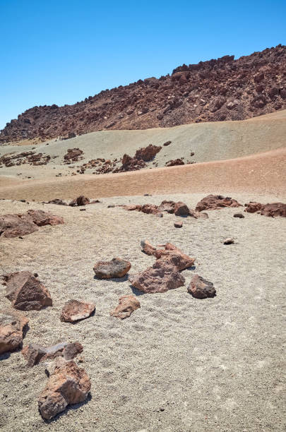 Mars like landscape of Mount Teide in Teide National Park, Tenerife, Spain.