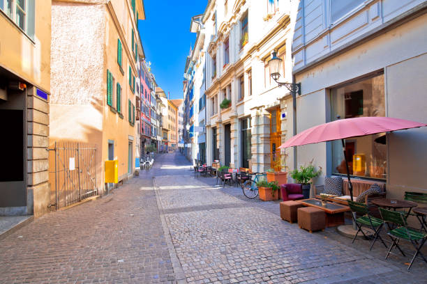 istock Colorful street in Zurich view 1149898702