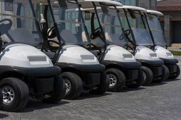 istock Golf cars  in a row 1149907624
