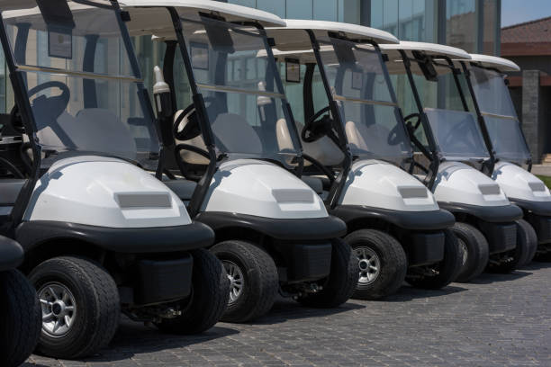istock Golf cars  in a row 1149907625