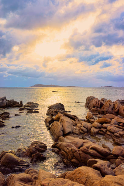 istock Romantic sunrise at Capriccioli Beach in Sardinia 1149910940