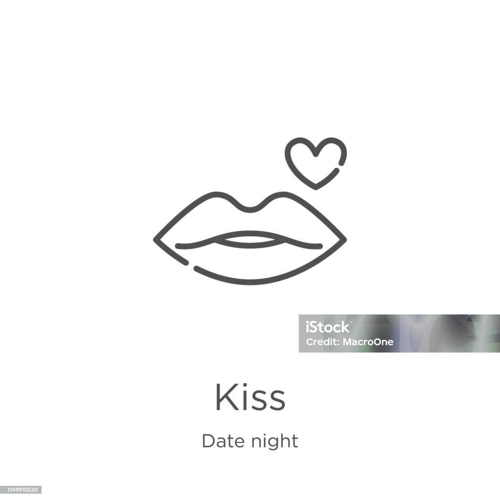Vectơ Biểu Tượng Nụ Hôn Từ Bộ Sưu Tập Đêm Hẹn Hò Đường Mỏng Hôn ...