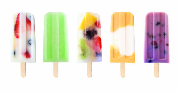 istock Assortment of fruit summer popsicles isolated on white 1149915546