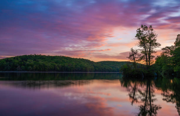 istock Dramatic sunrise over the lake 1149917969