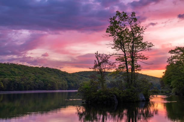 istock Dramatic sunrise over the lake 1149917979