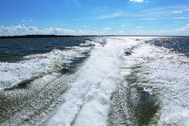 istock Wake of Jet boat going into Texas Lake Horizon 1149942717