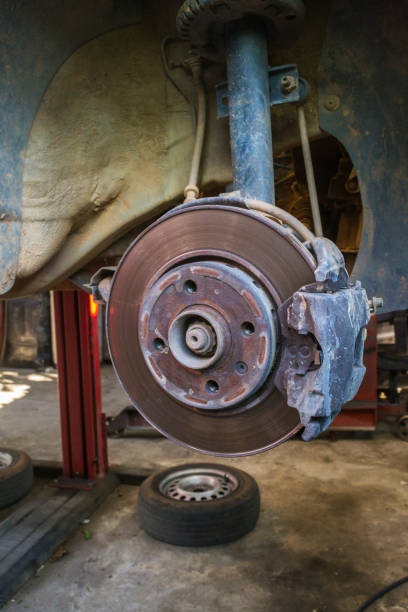 istock Maintenance on car brakes 1149950852