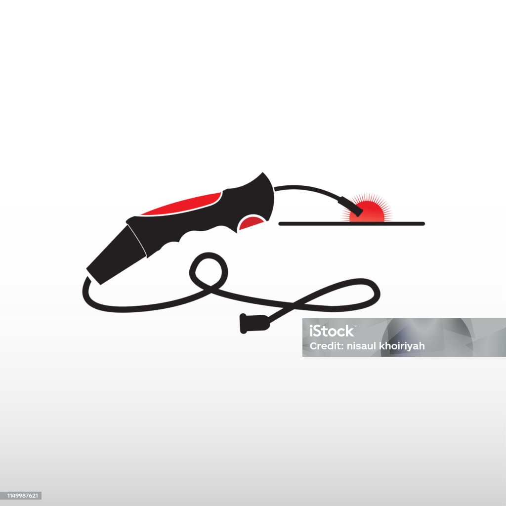 welding technology vector icon Automatic Welding Torch stock vector