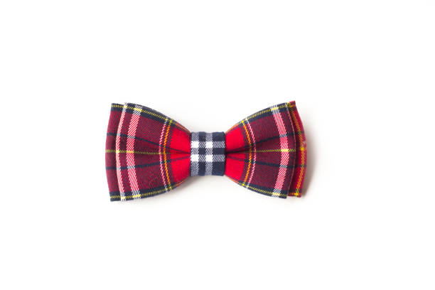 istock red checkered bow tie on a white background. Men's and women's accessories. Hipster style 1150011100