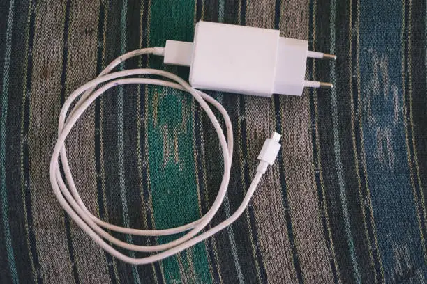 Photo of smartphone charger cable
