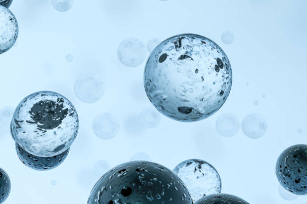 istock 3d rendering, drop of water with light blue background. 1150022092