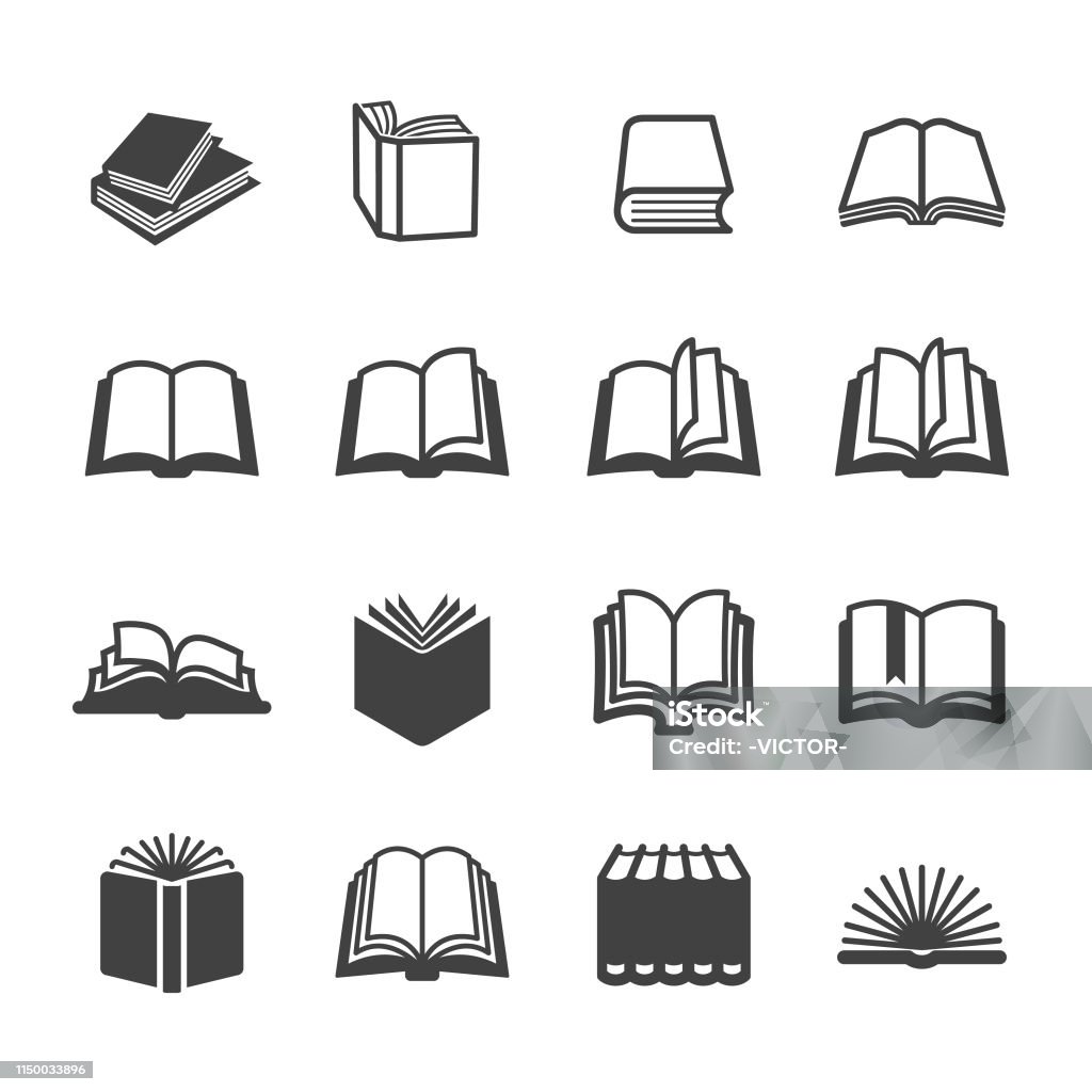 Book Icons Set - Acme Series Book, Reading, Book stock vector