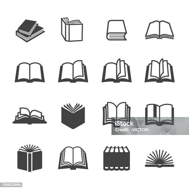 Book Icons Set Acme Series Stock Illustration - Download Image Now - Book, Icon Symbol, Page