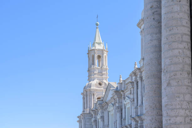 The Basilica Cathedral of Arequipa at Plaza de Armas, Peru.
