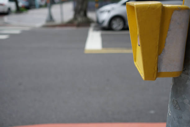istock Crosswalk button for pedestrian. Push this button to cross. 1150044451