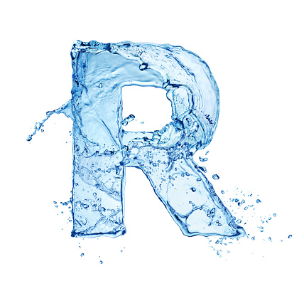 water letter R