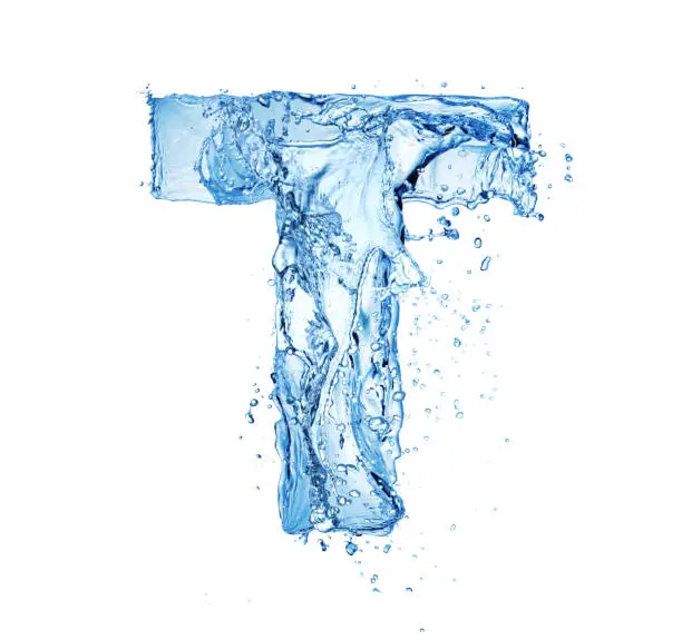 Photo of water letter T