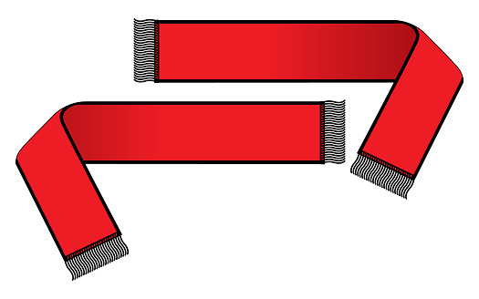 Red Scarf Vector For Template Stock Illustration - Download Image Now ...