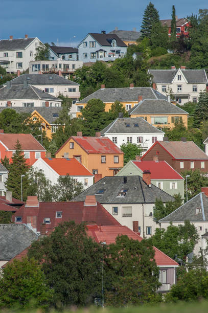 istock Houses in different colours built on a hillside. 1150050352
