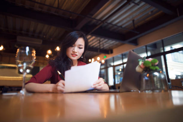 istock Businesswoman occupied with work 1150051837