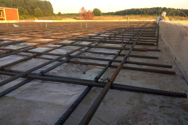 istock Construction workers fabricating steel reinforcement bar at the construction site 1150053587
