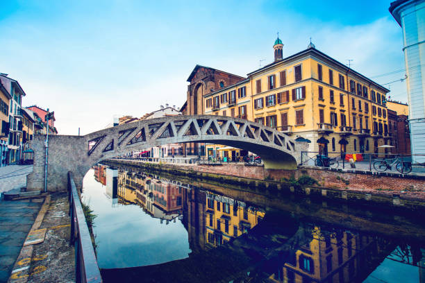 Milanese Canal And Bridge