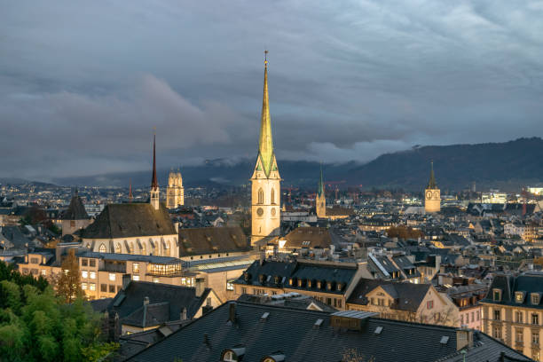 istock Zurich Skyline at Dusk 1150063430