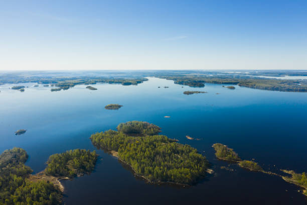 Islands of the Baltic Sea. View from a height stock photo