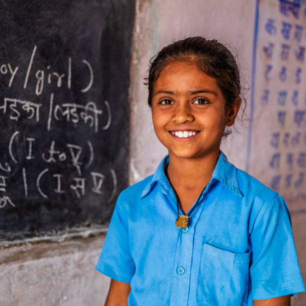 istock Indian schoolgirl in classroom 1150071685