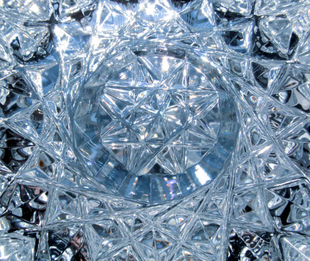 istock Circle glowing crystal glass, abstract background. 1150076322