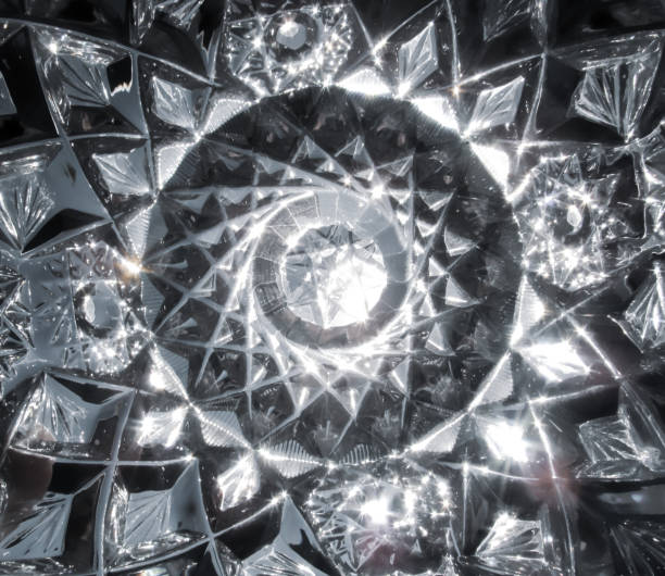 istock Glowing crystal glass, abstract background. 1150076713