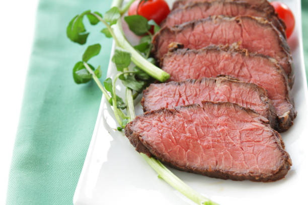 istock roast bloody slice on isolated white background 1150078270