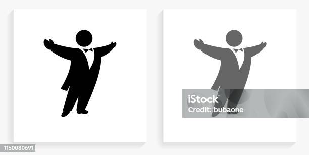Opera Singer Black And White Square Icon Stock Illustration - Download Image Now - Opera Singer, Opera, Icon Symbol