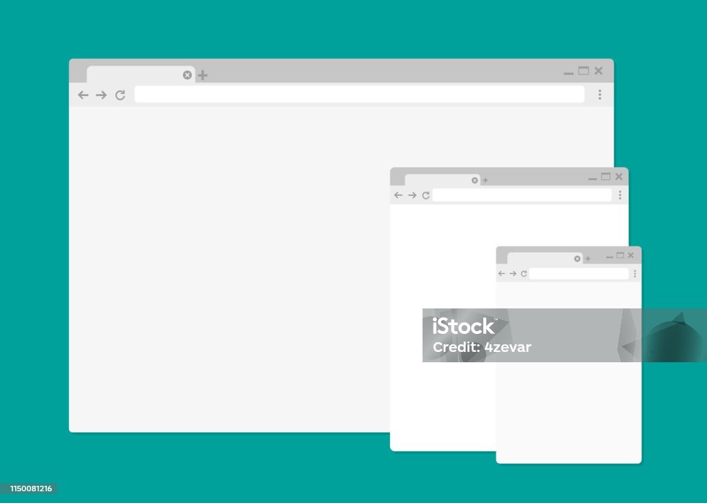 Simple Browser Window Flat Vector Stock Illustration - Download Image ...