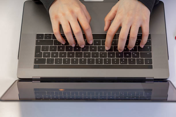 istock Business mans hands typing on laptop 1150082670