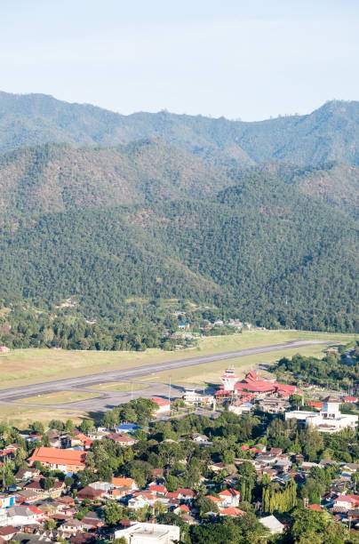 istock Small airport in the valley. 1150083564