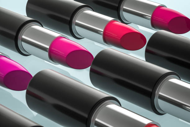 istock Lipstick with light color background, product photography, 3d rendering. 1150083601