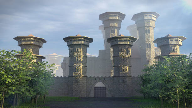 istock castle in forest, medieval building surrounded by trees 1150087561