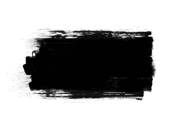 istock Black color graphic patches graphic brush strokes design effect element for background 1150090109