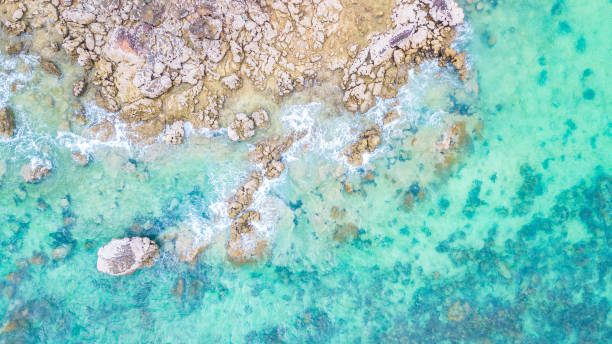 istock Aerial view  Blue sea for background 1150091239