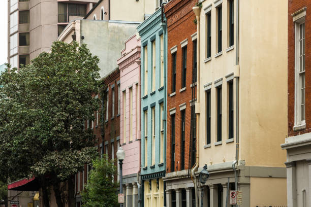 istock Colorful buildings in urban area 1150091448