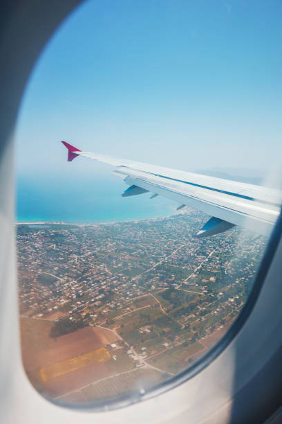 istock Airplane landing in Athens 1150101602
