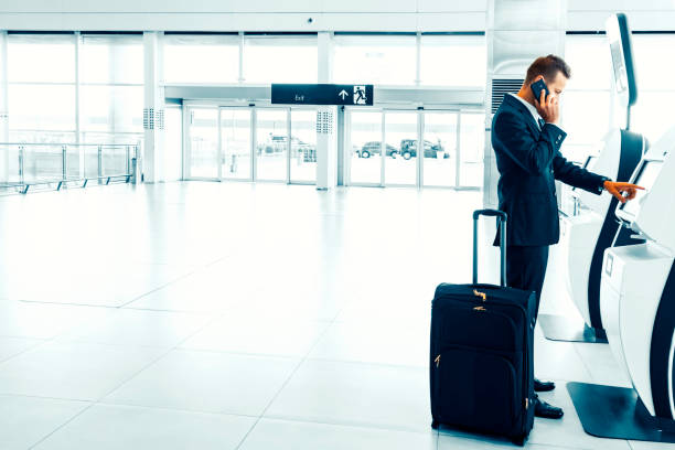 istock Businessman at an airport. 1150104499